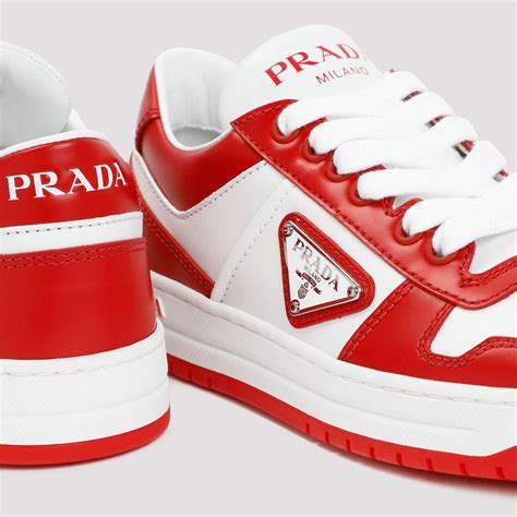 red bottom shoes prada|red prada tennis shoes.